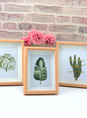 木质北欧中空立体挂墙摆台画框