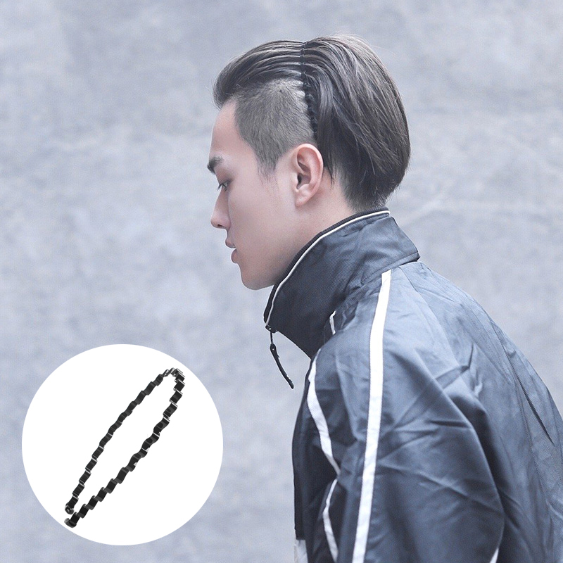 男士发箍隐形洗脸压发夹潮男发卡时尚背头个性潮人束发带运动头箍