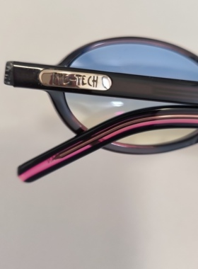 外贸原单复古椭圆形浅色墨镜女小框个性百搭太阳镜潮女深紫色框