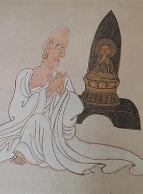 大千字画无量寿佛图立轴国画人物佛画微喷复M制画版画高清装饰画
