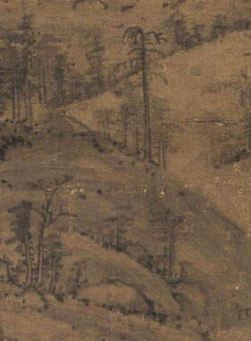 :1黄公望K 北苑山水图水墨画立轴国画艺术微喷古代名画复制品装饰