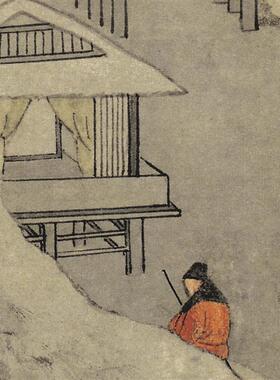 吴门四家文征明山水图纸本文征明山水字画高S清微喷复制立轴挂画