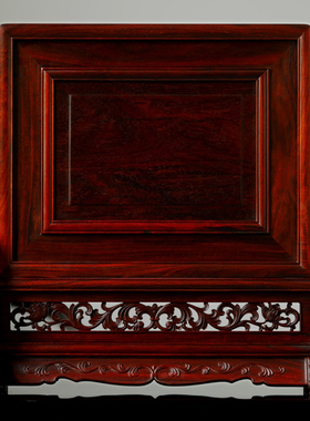 康御红小叶紫檀松鹤延年插屏