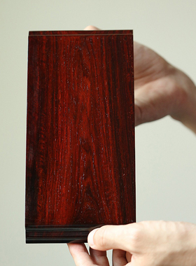 康御红印度小叶紫檀卷云底座