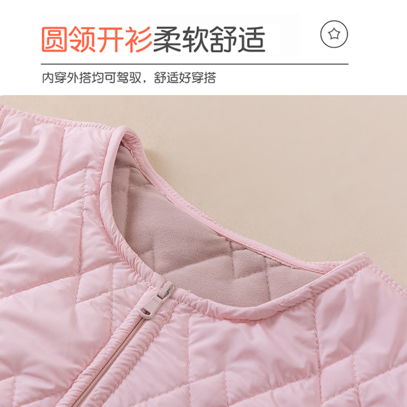 儿童校服神器加厚羽绒马甲女童宝宝打底男童中大童防寒无袖小背心