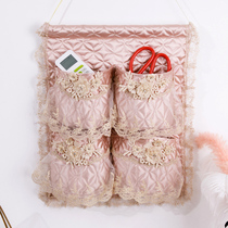 Cashier bag Hanging bag Wall hanging fabric suspended door rear hanging pocket mobile phone bag Socks Wardrobe Dorm Room Storage Bag