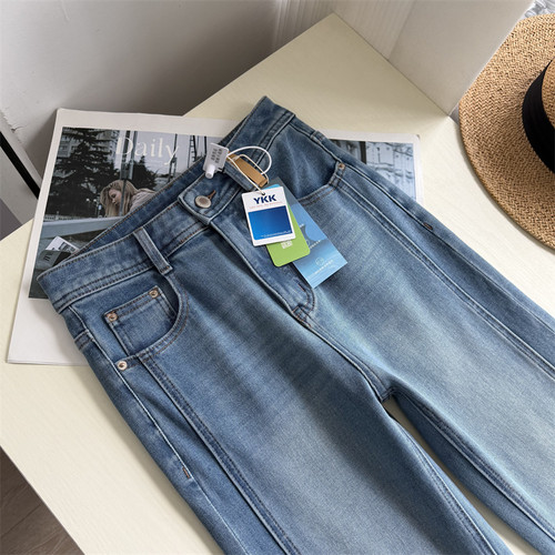 穿出超模腿！四面弹显瘦微喇牛仔裤女高腰弹力喇叭裤拖地长裤春季 - 图1