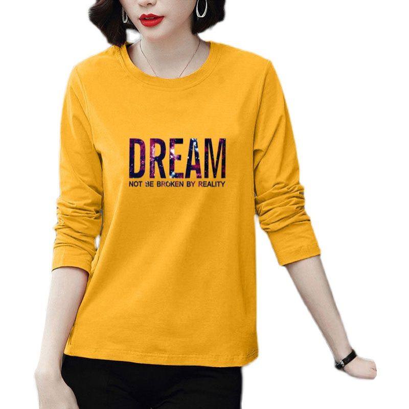 春装年新款纯棉长袖t恤女百搭打底衫宽松内搭春秋体恤女装潮,淘宝优惠券,粉丝福利购,淘宝优惠卷