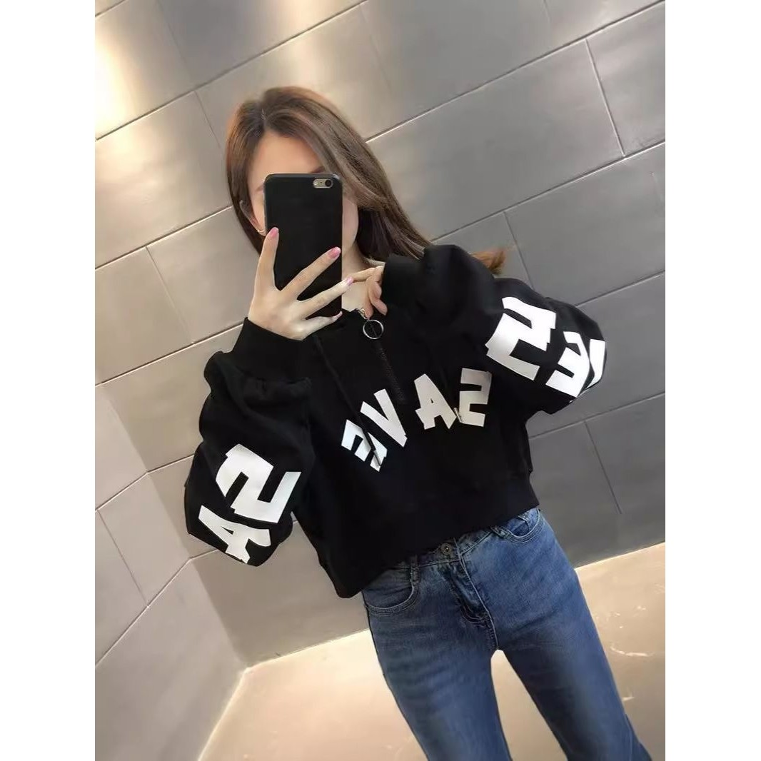 华棉仿棉复合牛奶丝280g短款小个子卫衣女秋薄款高腰洋气炸街外套,淘宝优惠券,粉丝福利购,淘宝优惠卷