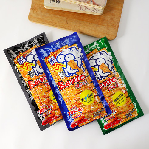 泰国进口零食bento拌多乐手撕鱿鱼片辣条香甜辣味鱿鱼干鱿鱼丝20g - 图2