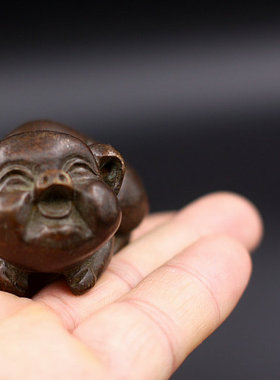清仓特价生肖猪摆件全铜工艺品礼品手把件