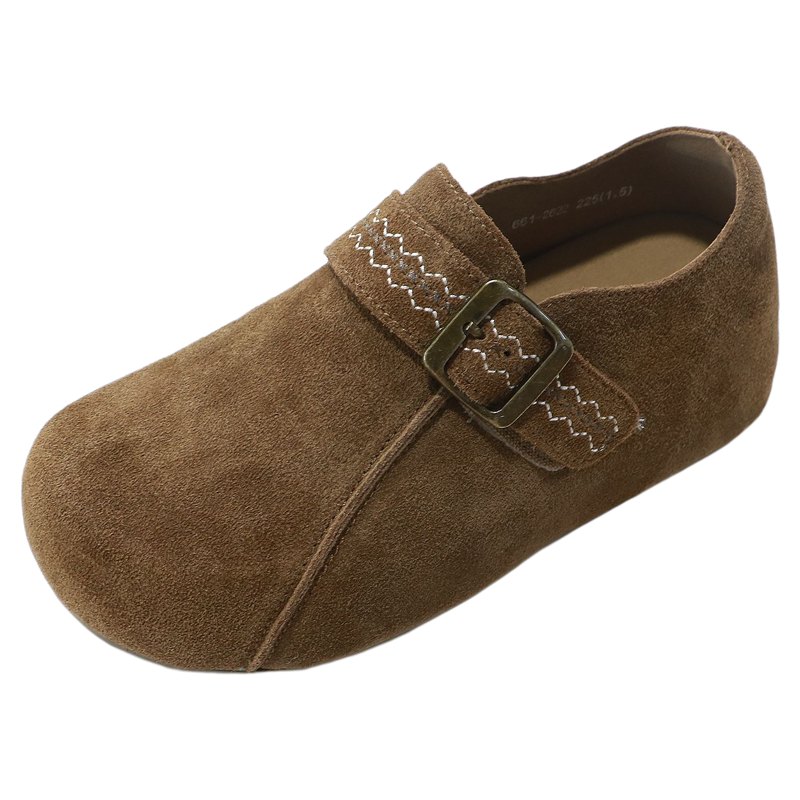 诗路花语女鞋2025秋冬反绒皮勃肯鞋皮带扣休闲增高乐福鞋661-2622,淘宝优惠券,粉丝福利购,淘宝优惠卷