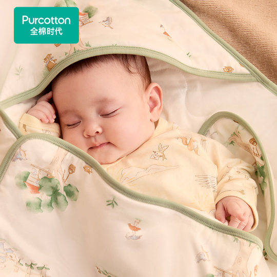 【直播】全棉时代新生婴儿包巾防惊跳包被秋冬厚款初生宝宝抱被