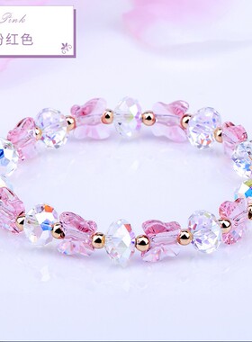 原创新款高档奢华蝴蝶水晶手链