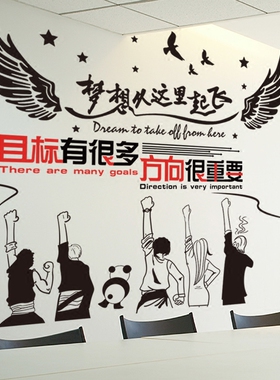 自粘宿舍励志海报教室墙贴纸
