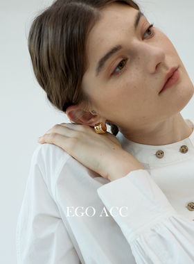 EGOACC小众设计微镶锆石耳圈