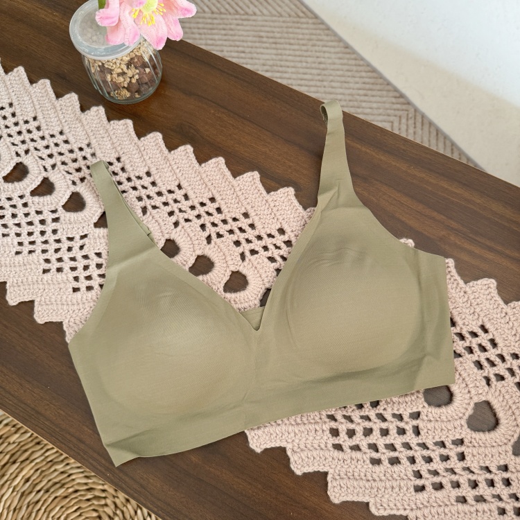 新品无钢圈果冻条软支撑一片式无痕舒适性感百搭纯色聚拢侧收文胸 - 图3