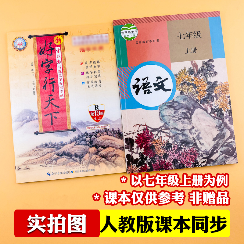 2024新版好字行天下字帖七八年级上册下册第13册15册人教版初中生语文铅笔钢笔硬笔字帖书法同步练字字帖写字本练习册练字辅导书籍 - 图0