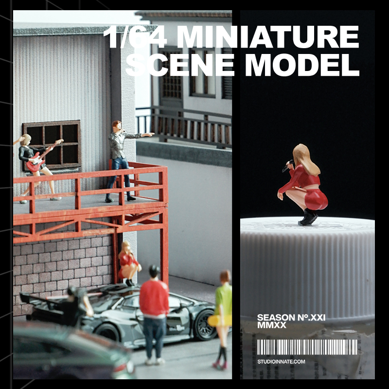 1:64女歌手小比例树脂人偶偶像明星微缩手办沙盘道具微场景摆件 - 图2