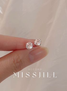 MISSJILL 日落玫瑰｜小众气质闪亮浪漫通体S925纯银玫瑰耳钉耳饰