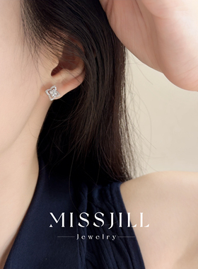 MISSJILL 四叶花｜轻奢设计高级通体S925纯银耳钉耳饰通勤精致女