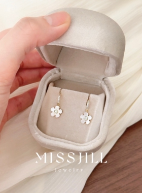 MISSJILL 浪漫小花｜轻奢通体S925纯银闪花朵耳钉耳饰清新气质女