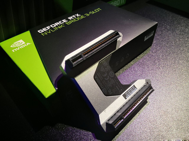 NVIDIA NVlink SLIHB桥 高速传输仅支持RTX 2070 2080 2080TI显卡 - 图0