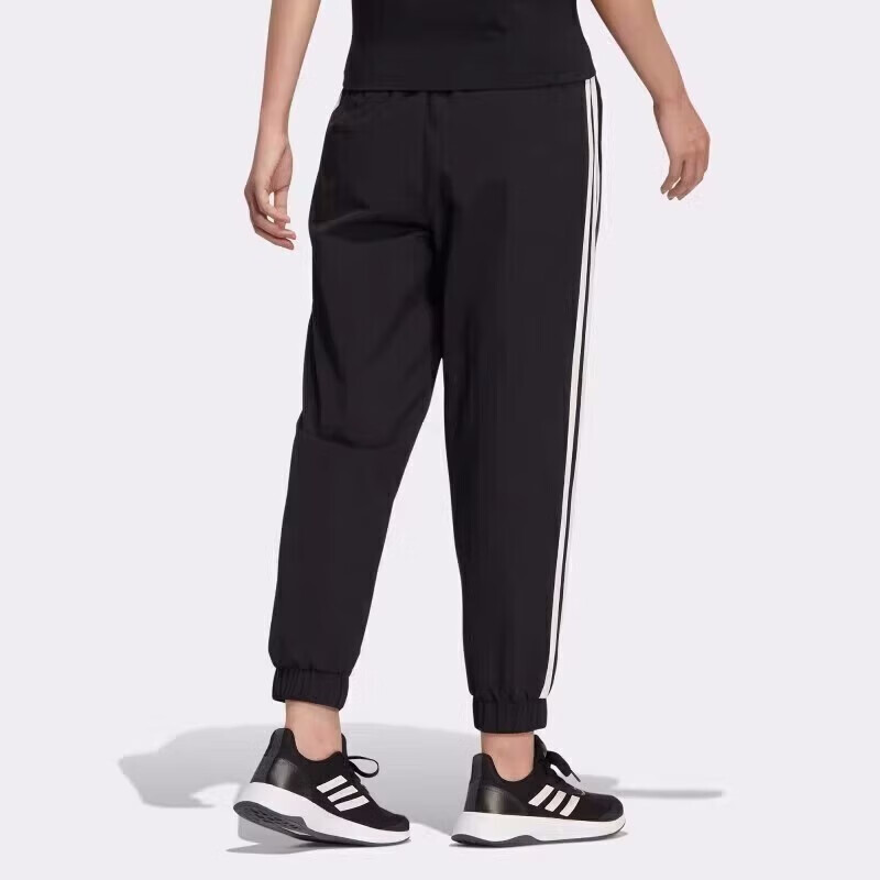 Adidas阿迪达斯正品女裤运动裤跑步训练健身小脚裤子休闲裤HM7414 - 图0