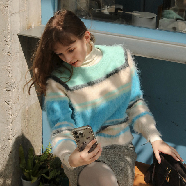 LLANO sweater sweet round neck loose style