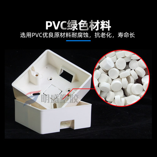 PVC阻燃明盒86型插座专用明装底盒开关安装盒接线盒 - 图0