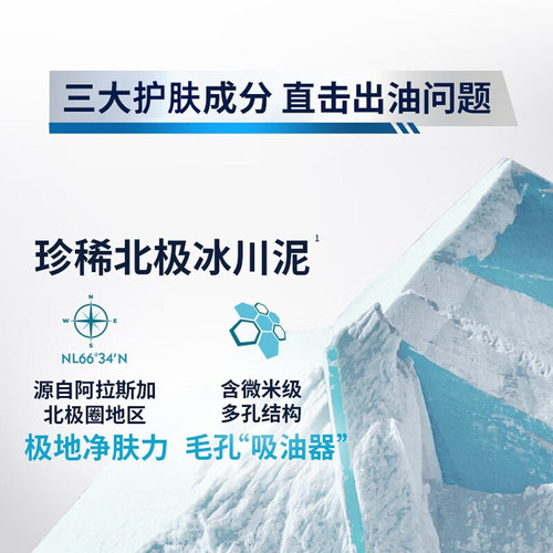 妮维雅男士控油冰极洁面泥100g送50g清洁清爽去油护肤洗面奶学生 - 图2