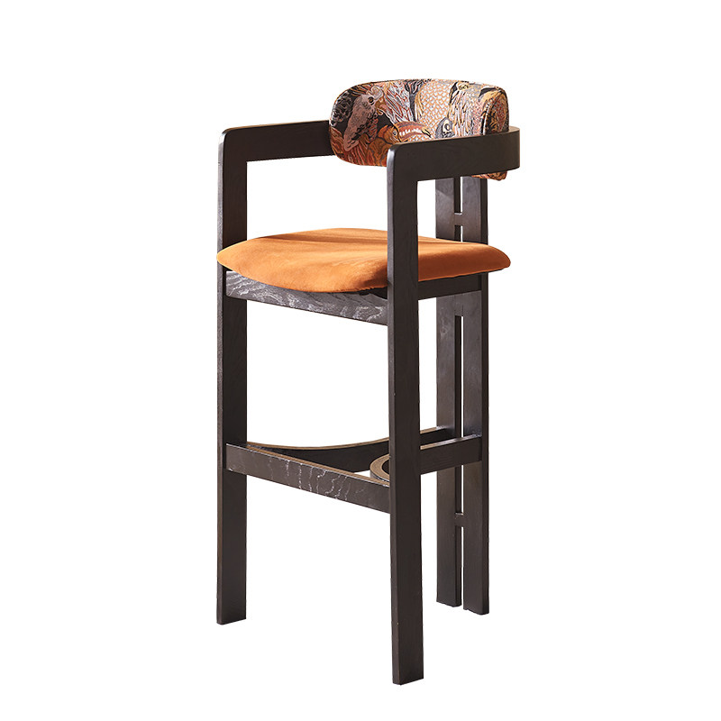 白蜡木法式复古吧台椅椅子 全实木吧台凳靠背椅子 酒吧餐厅高脚椅,淘宝优惠券,粉丝福利购,淘宝优惠卷