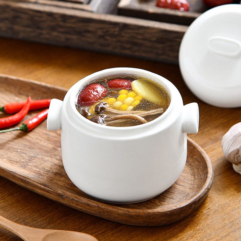 陶瓷隔水炖盅家用带盖蒸蛋碗蒸蛋羹专用碗燕窝鸡蛋汤盅煲汤小炖盅