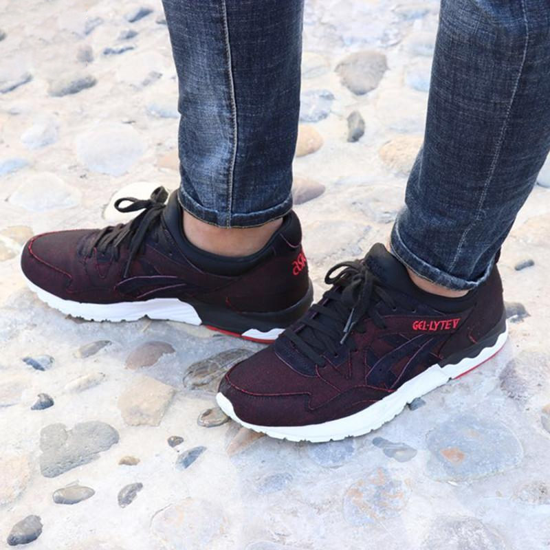 Asics/亚瑟士 GEL-LYTE V丹宁布黑武士男鞋复古运动鞋HN7J4-9090_虎窝淘