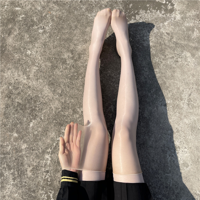 白丝无边油亮丝袜女纯欲性感超薄透明过膝长筒袜黑丝马油光大腿袜,淘宝优惠券,粉丝福利购,淘宝优惠卷