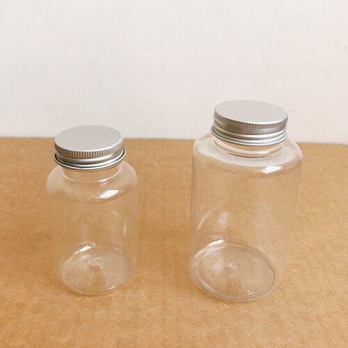 145ml 270ml铝盖塑料瓶 pet 圆形 果酱瓶 透明糖果罐 (LG145) - 图0