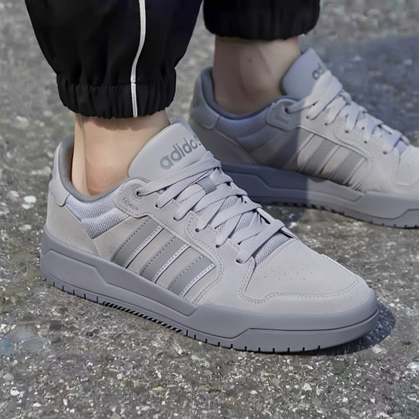 阿迪达斯灰色板鞋男冬季新款麂皮复古休闲鞋ENTRAP美式低帮篮球鞋,淘宝优惠券,粉丝福利购,淘宝优惠卷