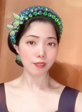 粉色蝴蝶结发箍带齿甜美水晶发卡