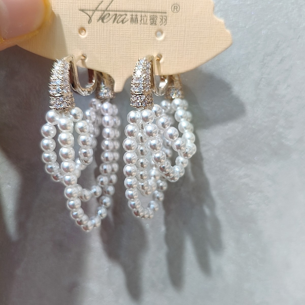 法式多层交叠珍珠流苏耳环女纯银925银针耳钉气质长耳坠轻奢耳饰,淘宝优惠券,粉丝福利购,淘宝优惠卷