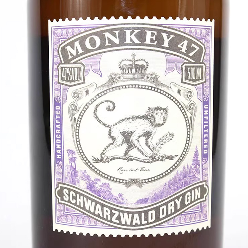 猴子47金酒Monkey 47 Gin猴王47黑森林金酒 500ml - 图2