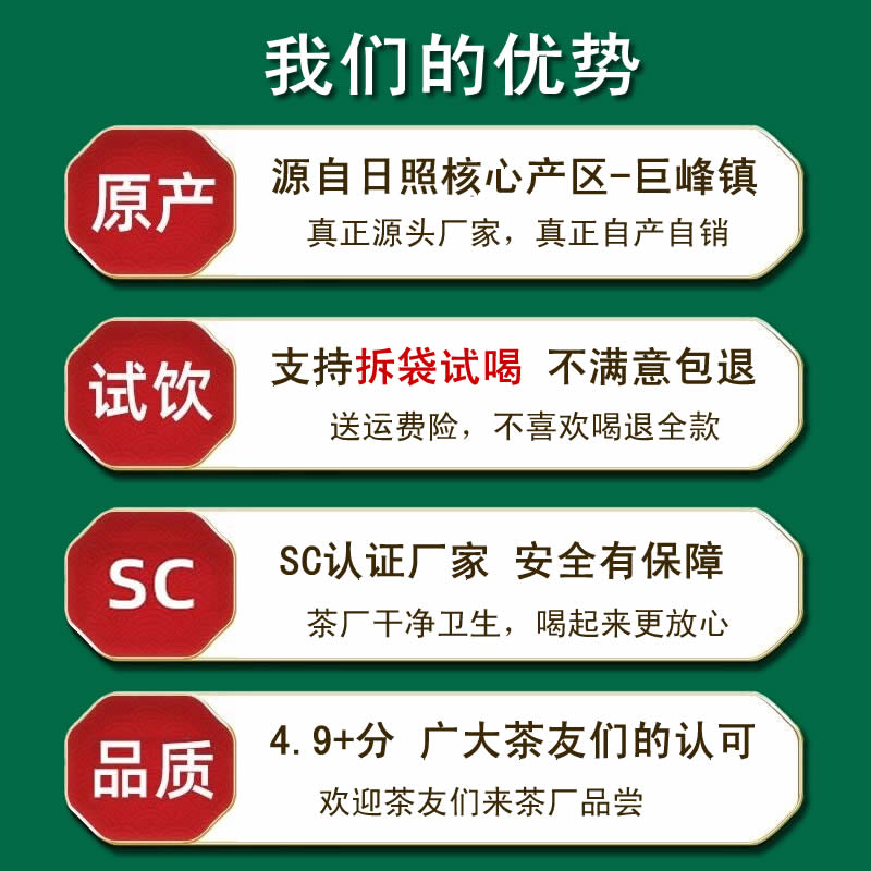 山东日照绿茶2023年新茶浓香型500g板栗香秋茶耐泡味浓袋装原产地 - 图1