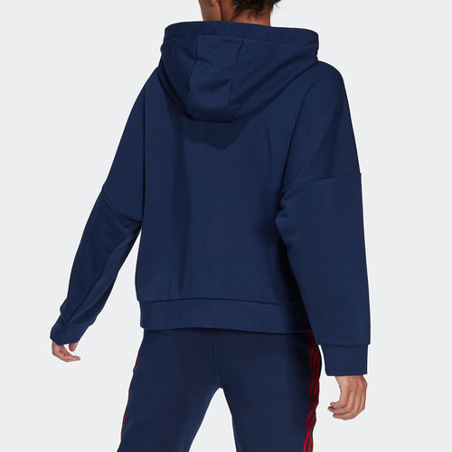 Adidas/阿迪达斯正品SPAIN 西班牙队足球女子休闲连帽卫衣 HE8917 - 图0