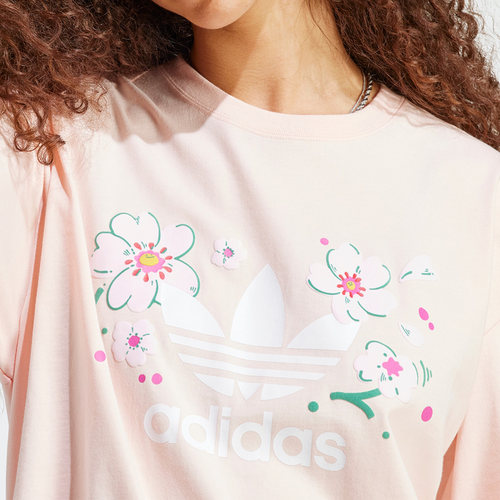 Adidas/阿迪达斯正品三叶草女子运动训练透气短袖T恤IP3752 - 图2