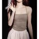 ເພງ Yuqi ແບບກະທັດຮັດກະທັດຮັດ camisole ແມ່ຍິງ lantern ສີບົວ sweatpants ປ້ອງກັນແສງແດດ pants summer suit