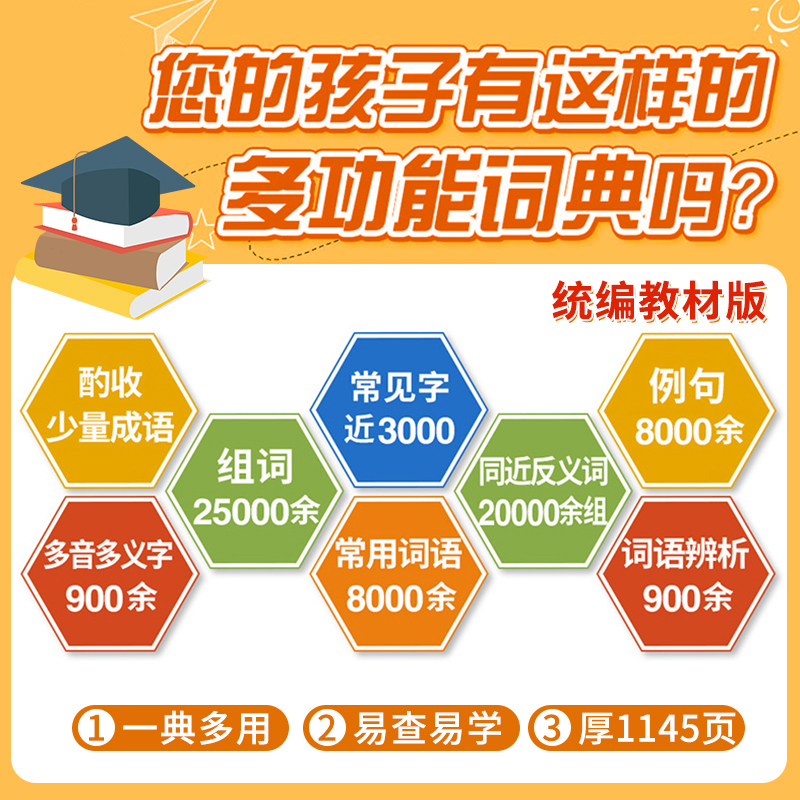 2022年中小学生同义词近义词反义词词典组词造句多音多义字词典 小学生笔顺规范多功能词典小学工具书大全1-6年级组词造句积累字典 - 图3