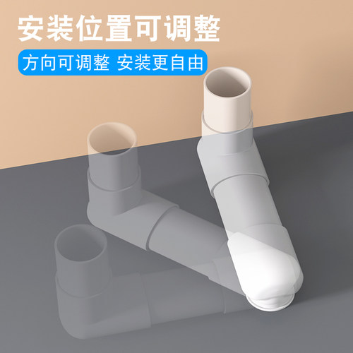 厨房下水管三头通洗衣机延长管移位器排水道加长50三通分水器接头 - 图0