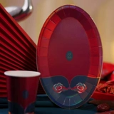 Одноразовый свадебный круглый бумажный диск китайский свадебный свадебный свадебный чаш