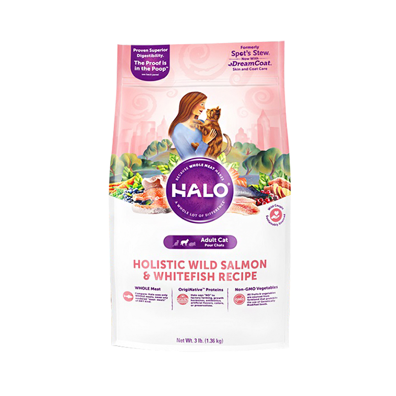 现货秒发HALO自然光环猫粮无谷成猫幼猫健美体态软便克星10磅优惠券