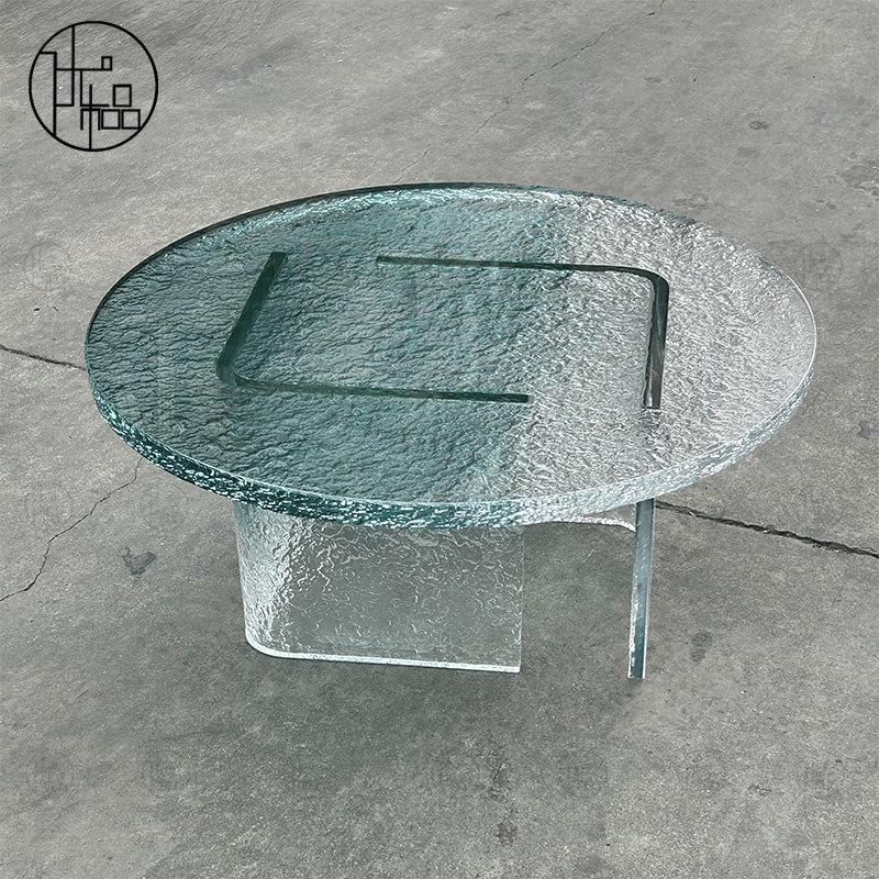 亚克力沙发边几现代客厅圆茶几创意圆形极简酒店公寓石头纹咖啡桌,淘宝优惠券,粉丝福利购,淘宝优惠卷