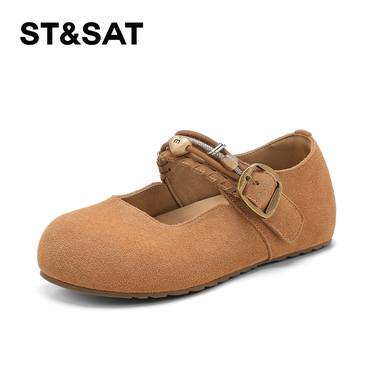 星期六平底玛丽珍鞋女2026春季新款一字扣带复古百搭休闲浅口单鞋,淘宝优惠券,粉丝福利购,淘宝优惠卷